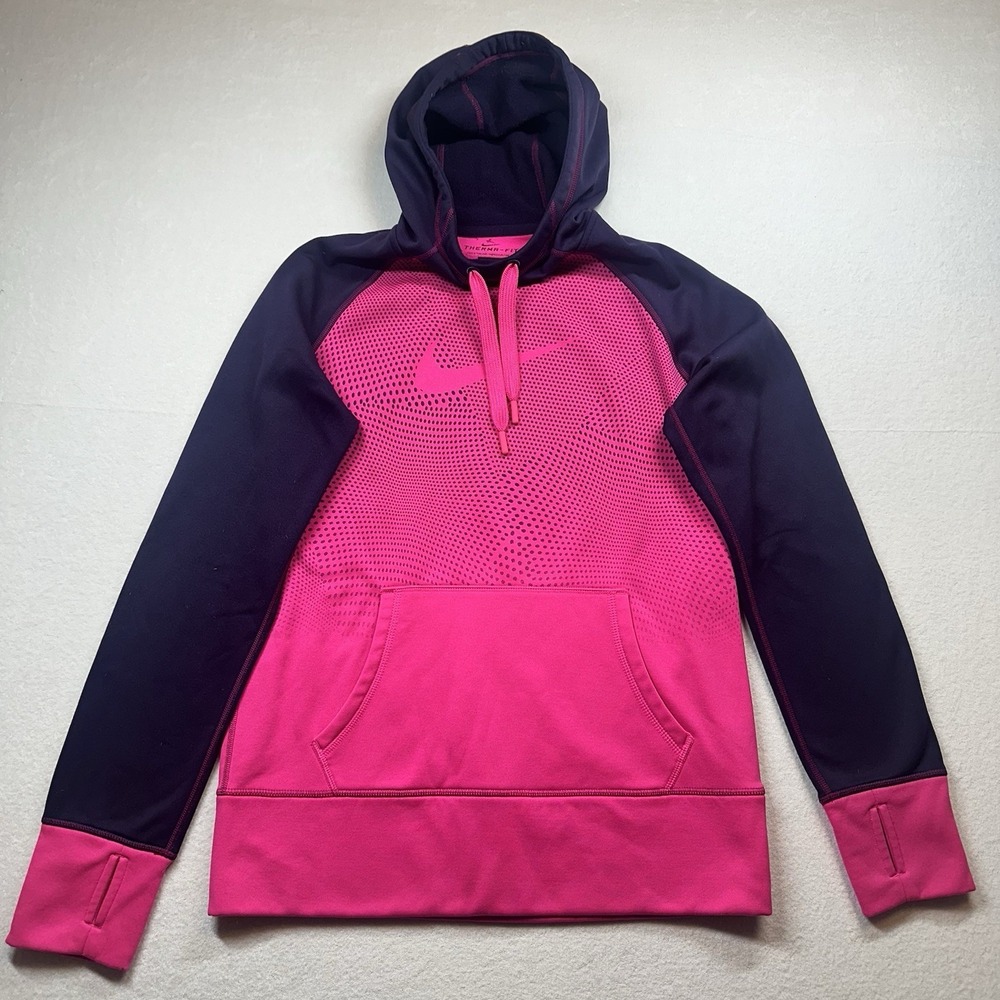 Nike Womens Therma-FIT Hoodie Size M Pullover Athletic Sweatshirt Gym Activewear